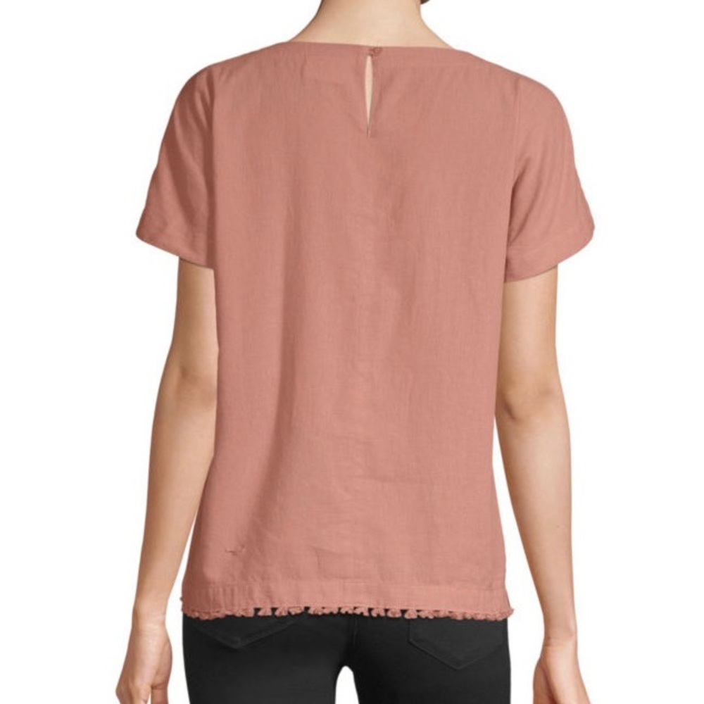 Liz Claiborne Linen Top Flax LagenLook Raw Hem - Picture 3 of 16